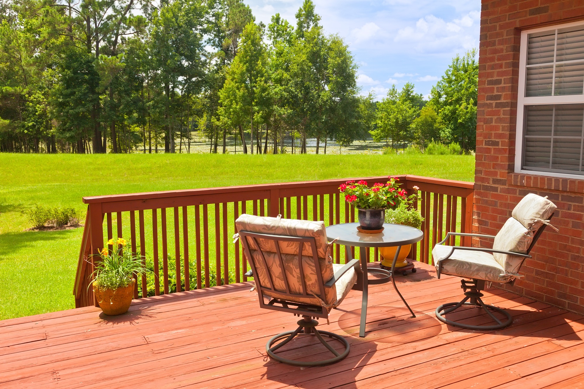 Backyard Wooden Deck